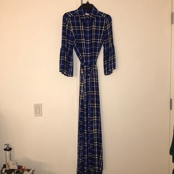 calvin klein maxi shirt dress